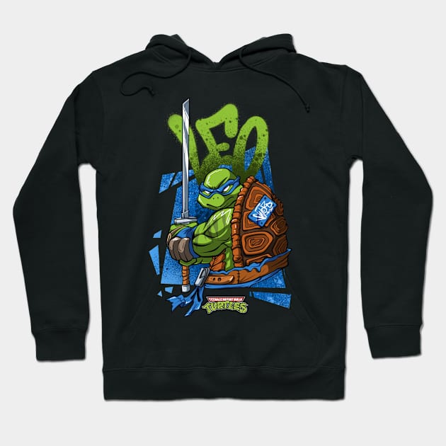 Teenage Mutant Ninja Turtle Leo - Graffiti Style Hoodie by KNTG